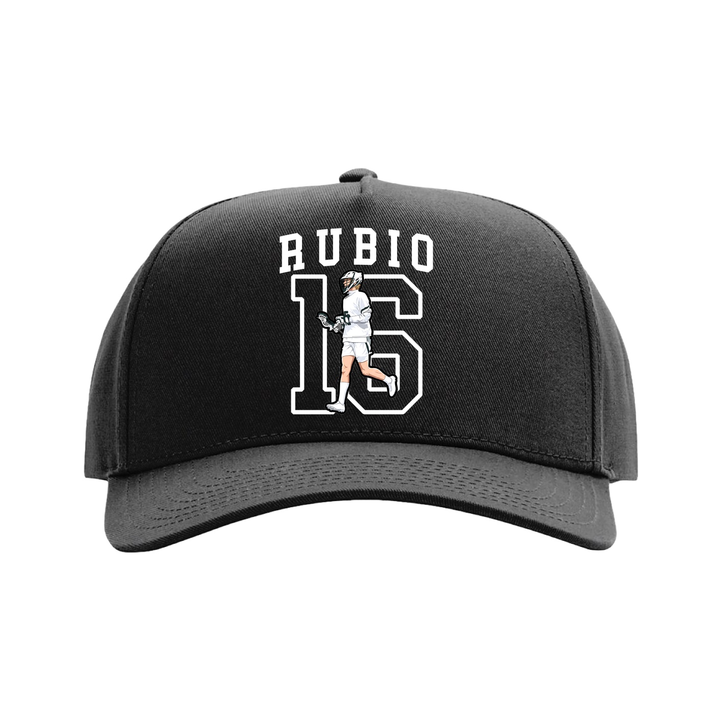 Full Fabric Five-Panel Champ Cap — Shirsey in Black