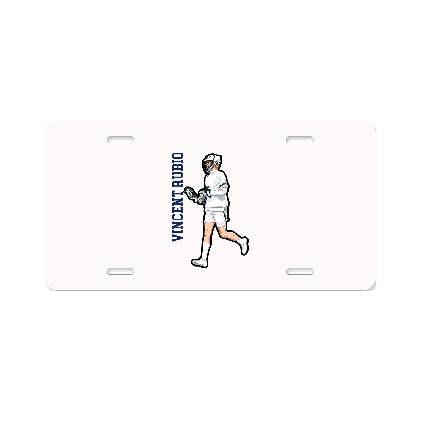 License Plate — Name Vertical in Classic