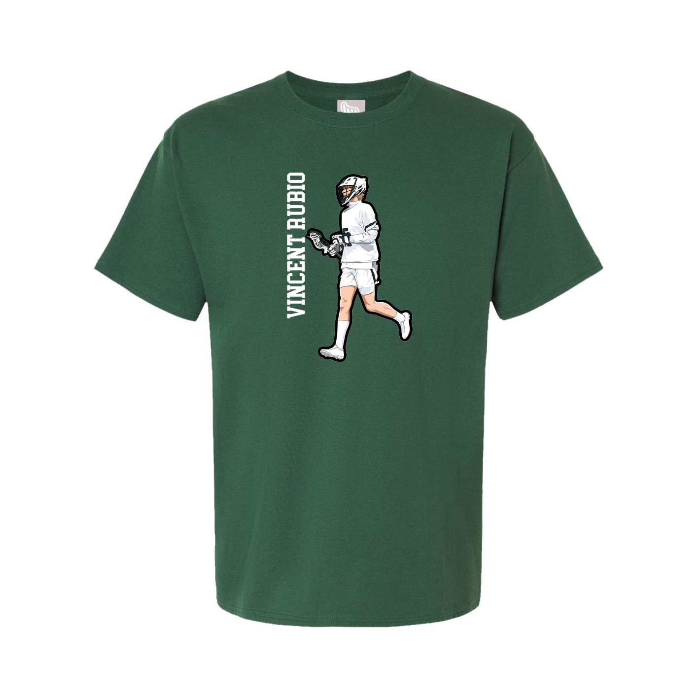Youth Tee — Name Vertical in Green