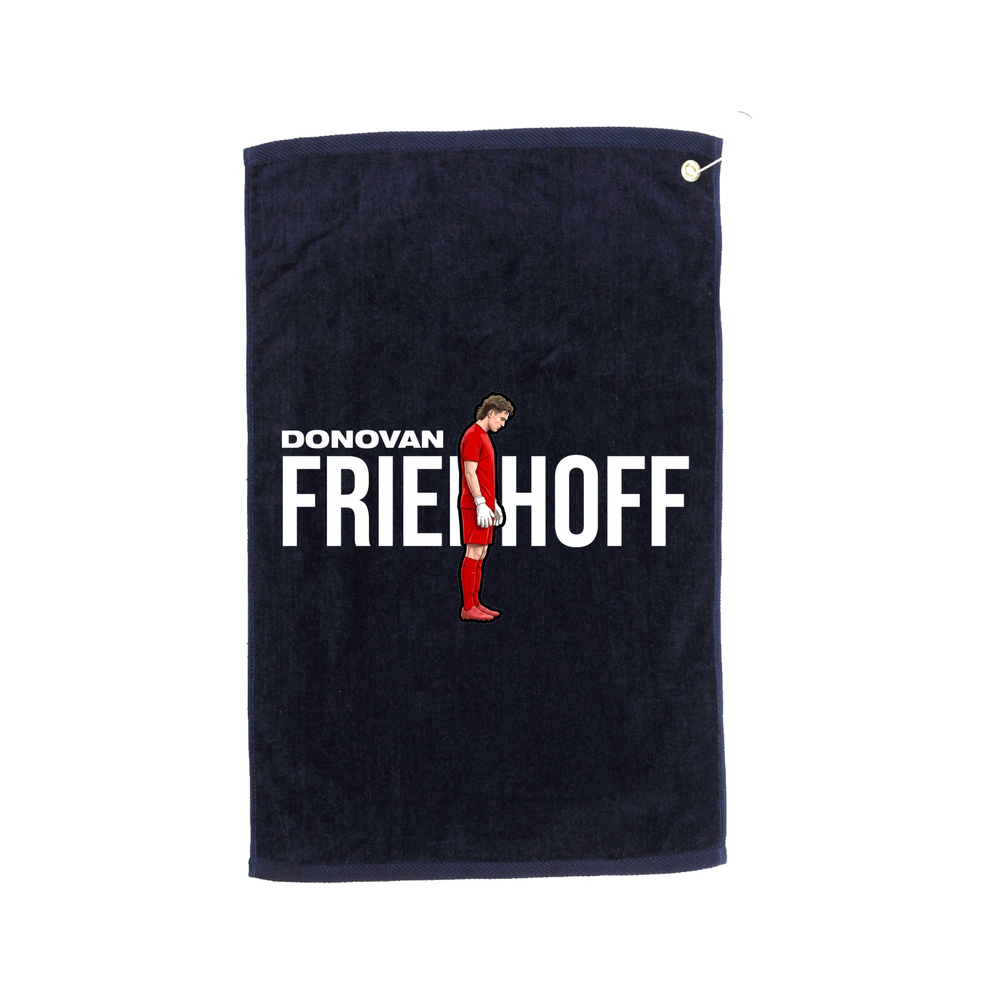 Golf Towel — Player Name in Navy