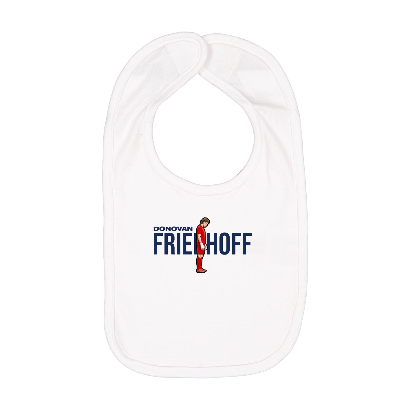 Infant Bib — Player Name in White