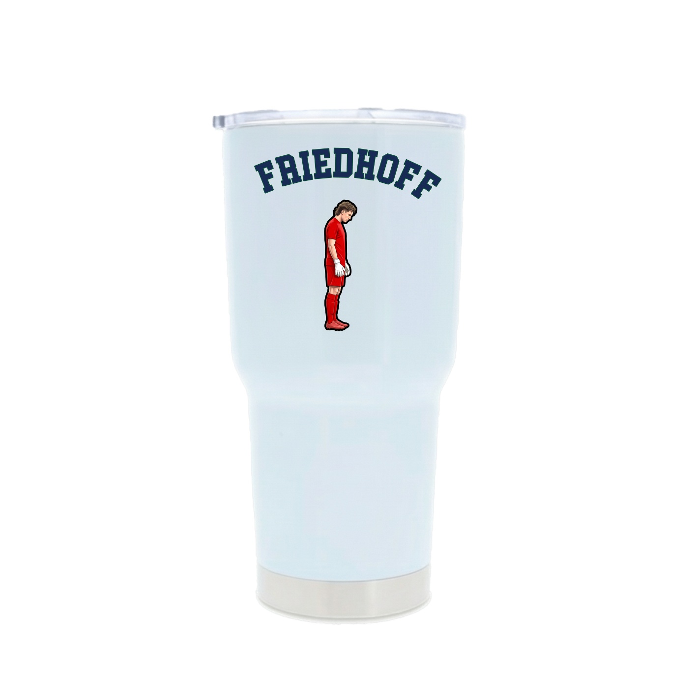 30oz Stainless Steel Tumbler — Shirsey Arch in White