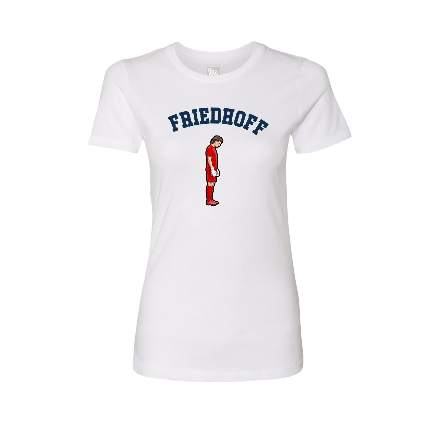 Fitted Women's Tee — Shirsey Arch in White