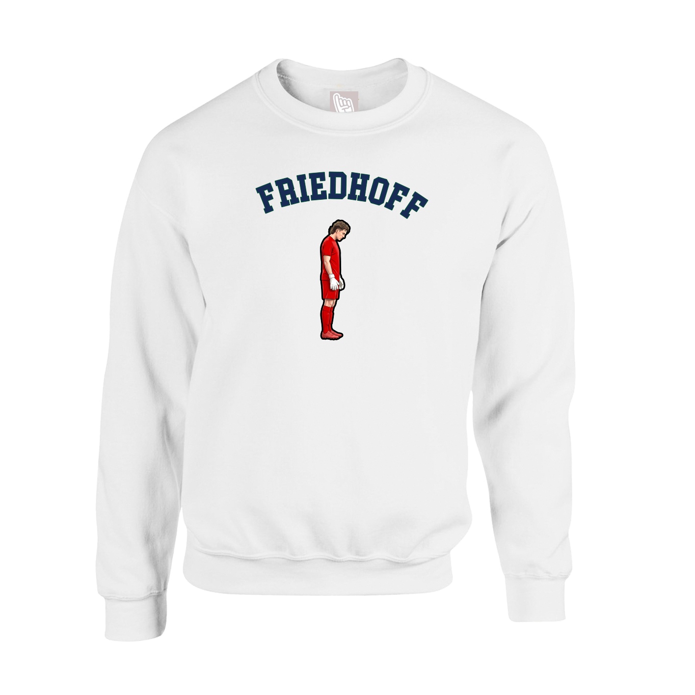 Fleece Crew — Shirsey Arch in White