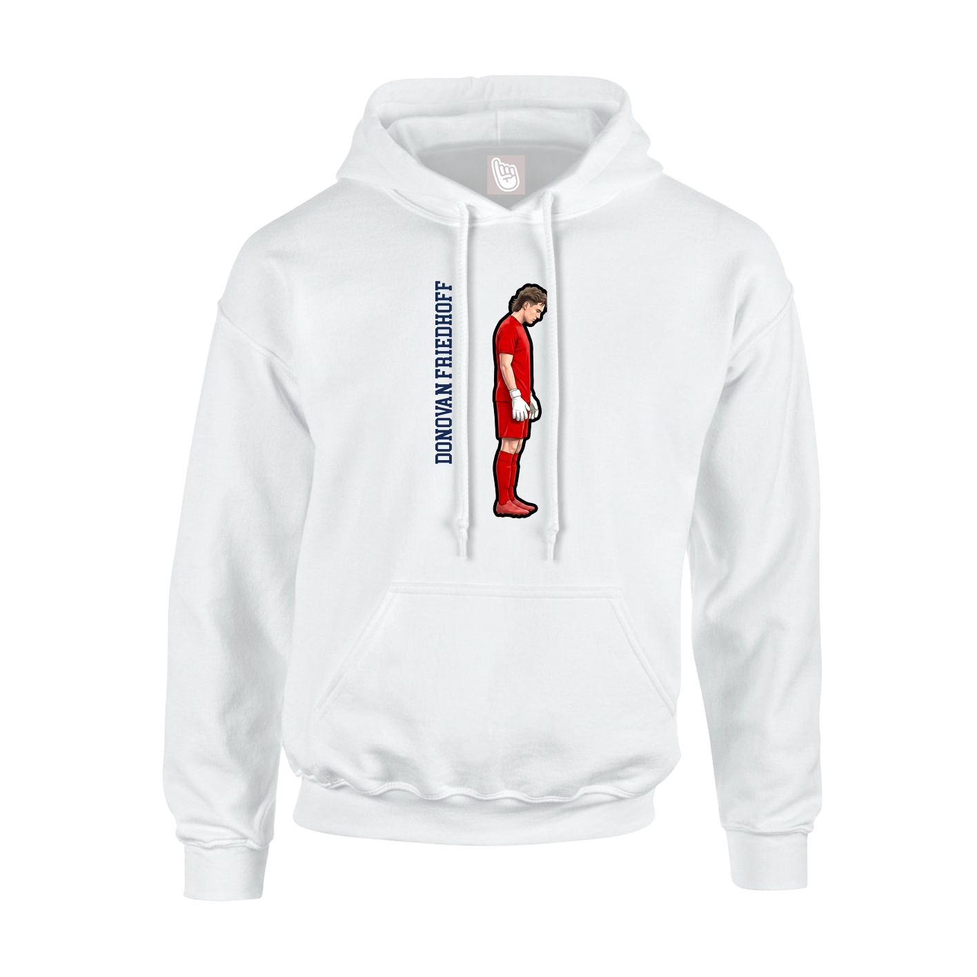 Hoodie — Name Vertical in White
