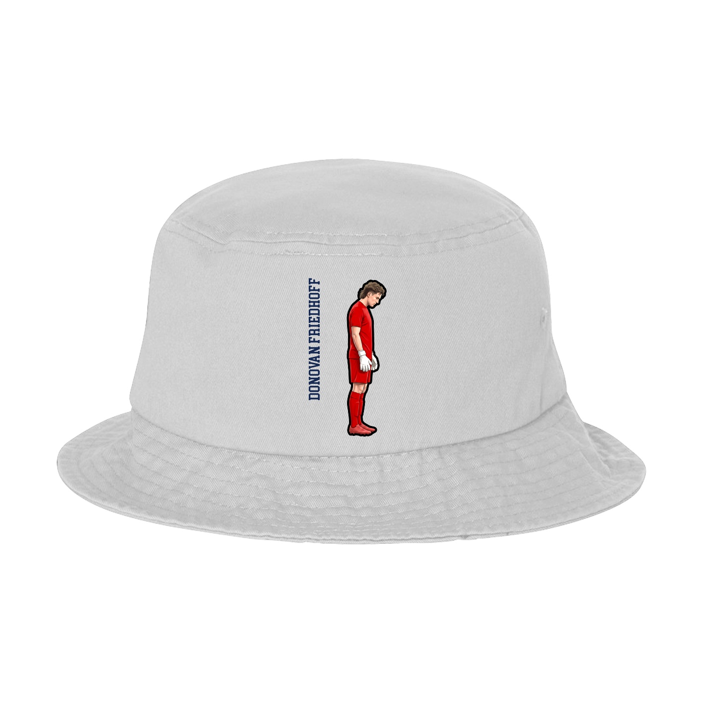 Bucket Cap — Name Vertical in White