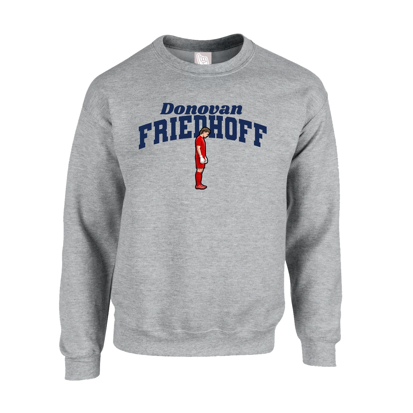 Fleece Crew — Signature Arch in Grey