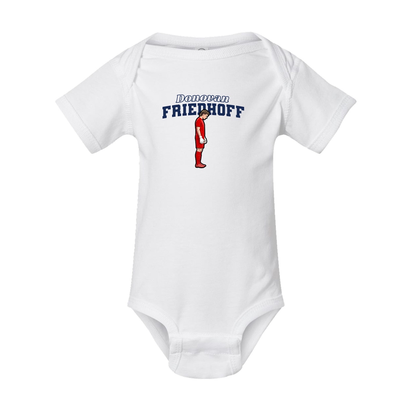 Baby Onesie — Name Arch in White