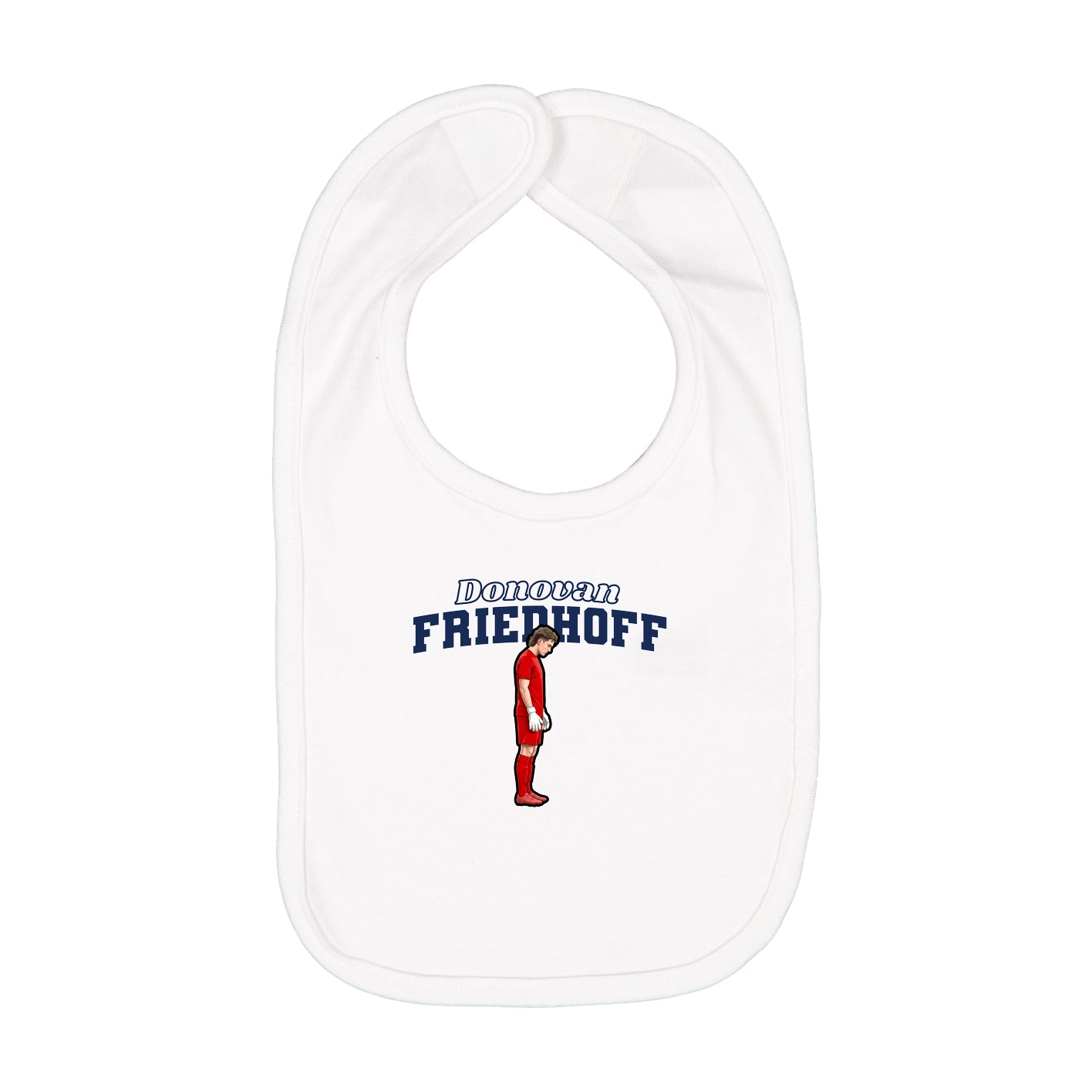 Infant Bib — Name Arch in White