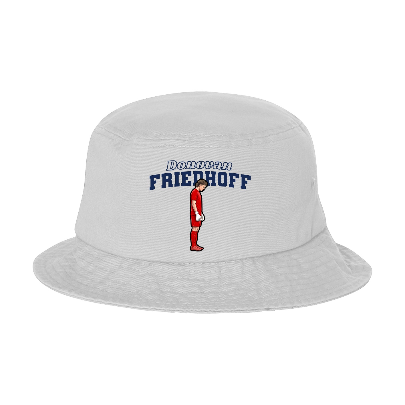 Bucket Cap — Name Arch in White