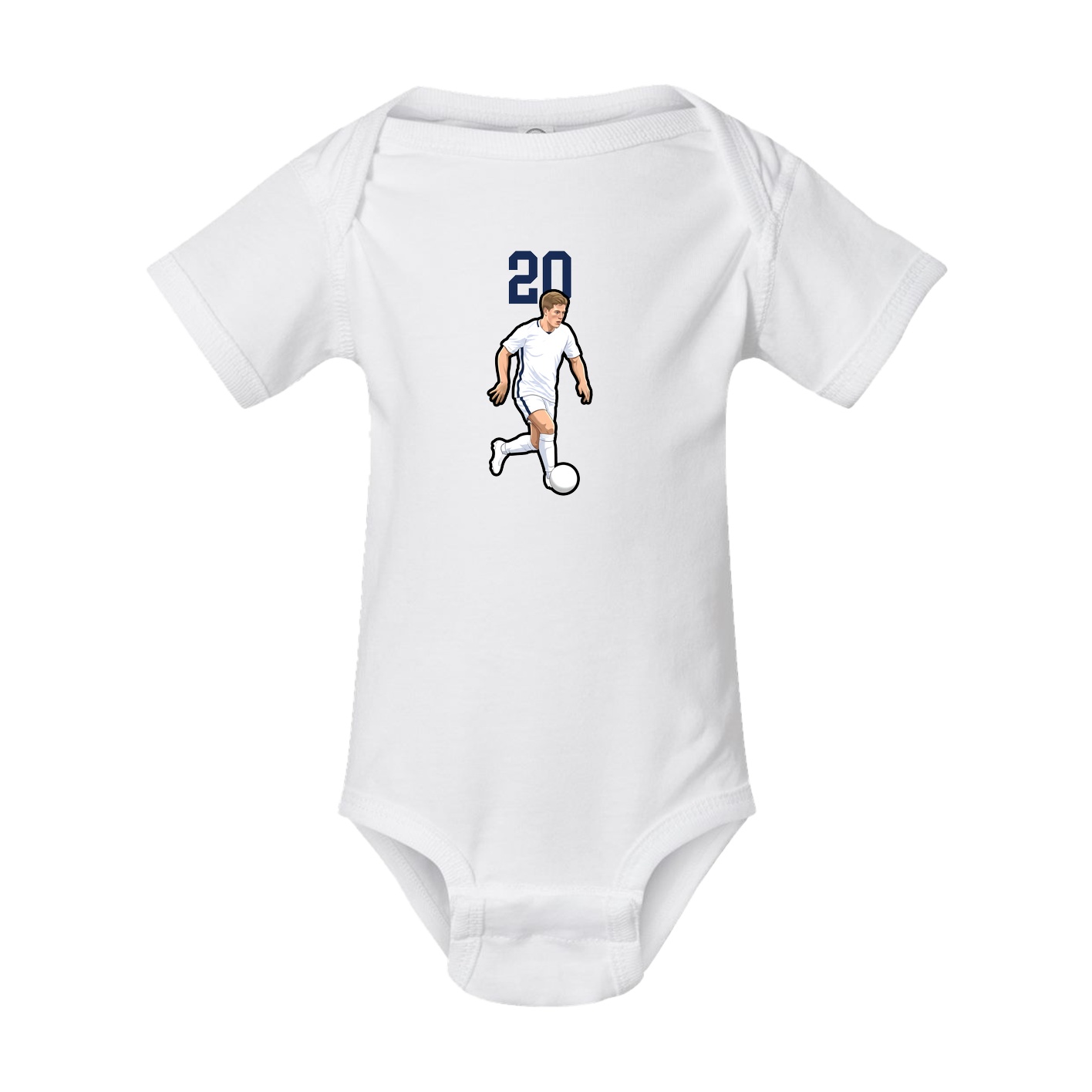 Baby Onesie — Number Top in White