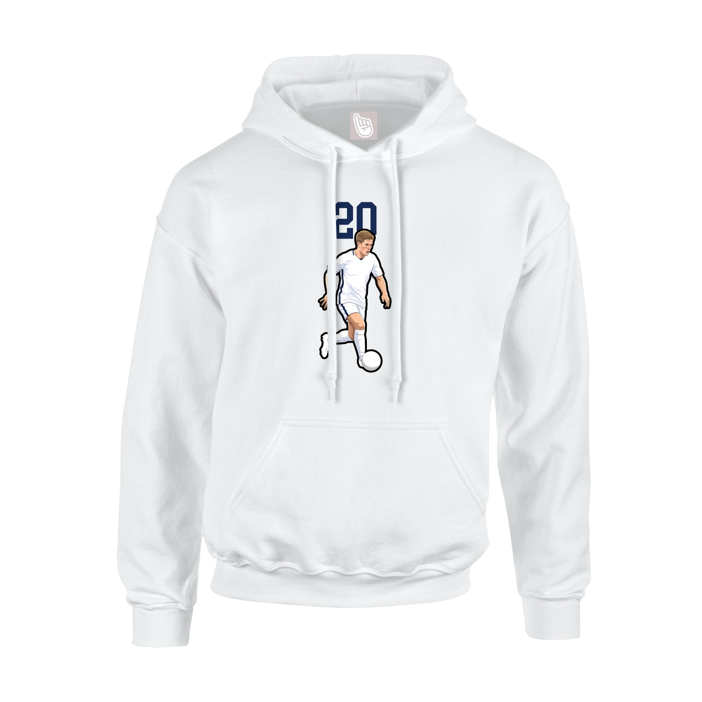 Hoodie — Number Top in White