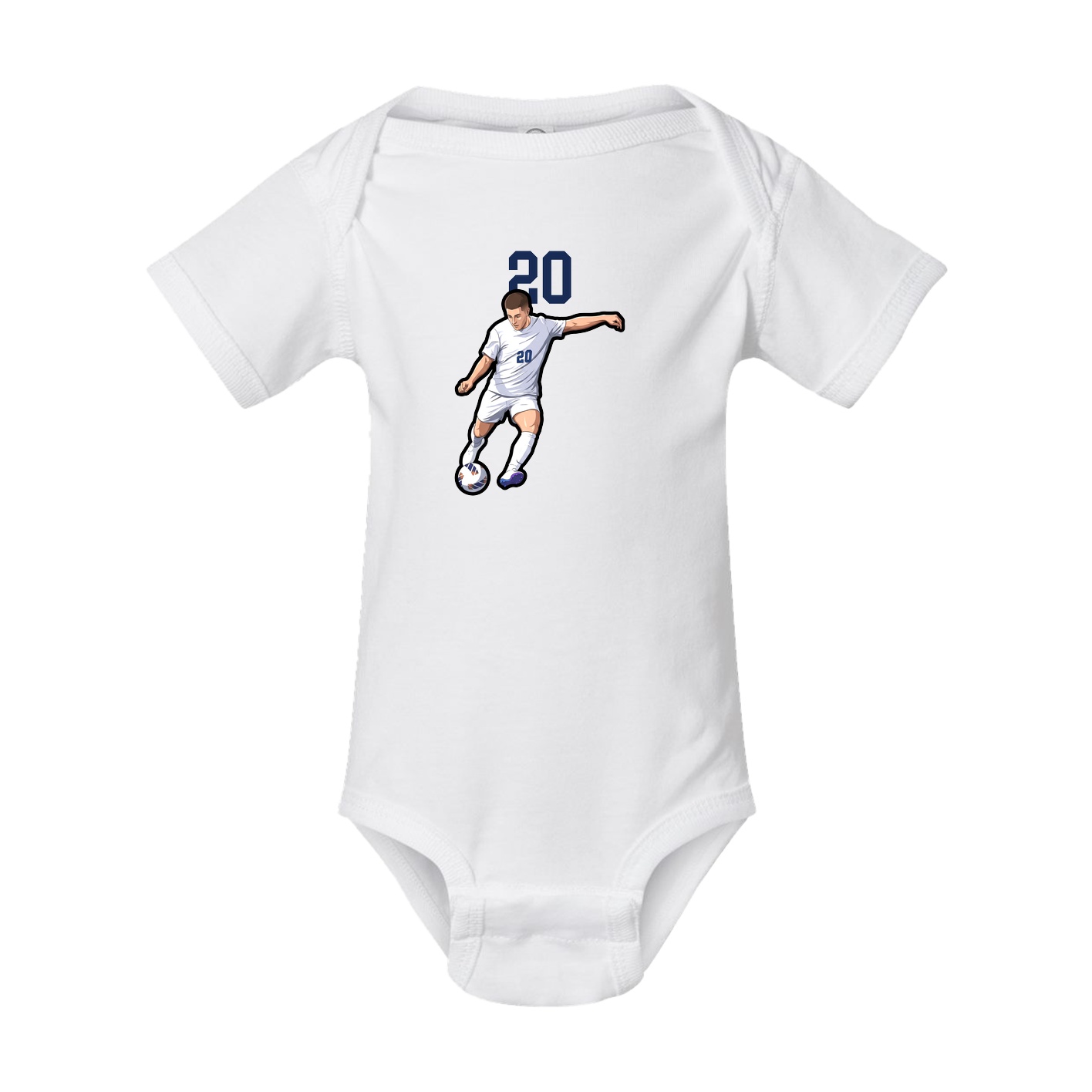 Baby Onesie — Number Top in White