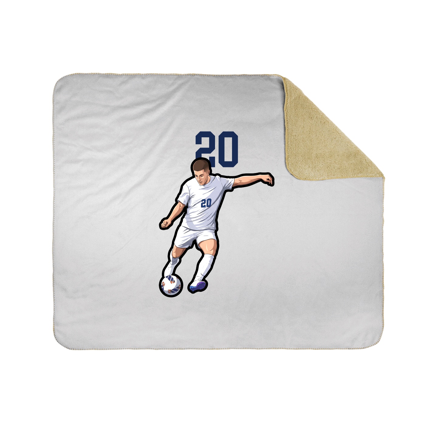 Throw Blanket — Number Top in White