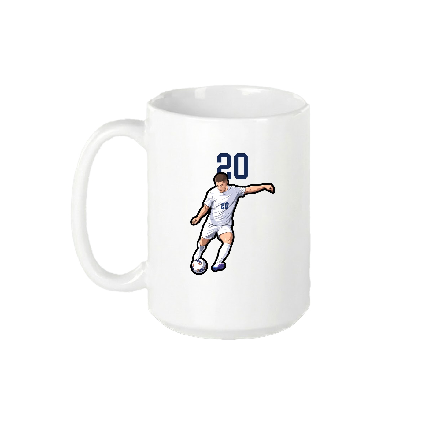 15oz Coffee Mug — Number Top in White
