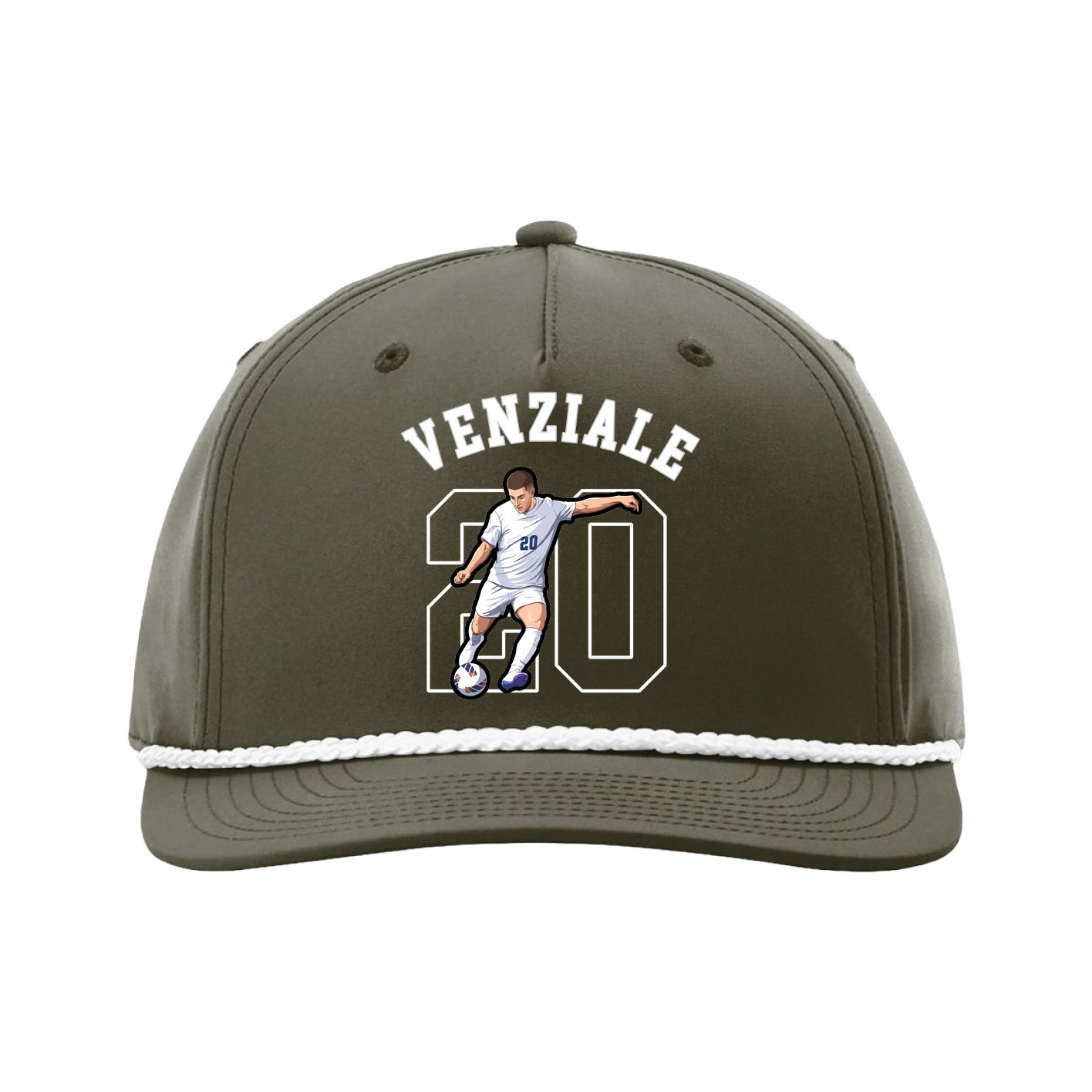 Five-Panel Classic Rope Cap — Shirsey Arch in Green