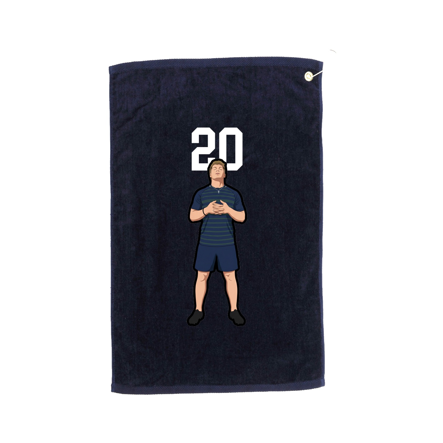 Golf Towel — Number Top in Navy