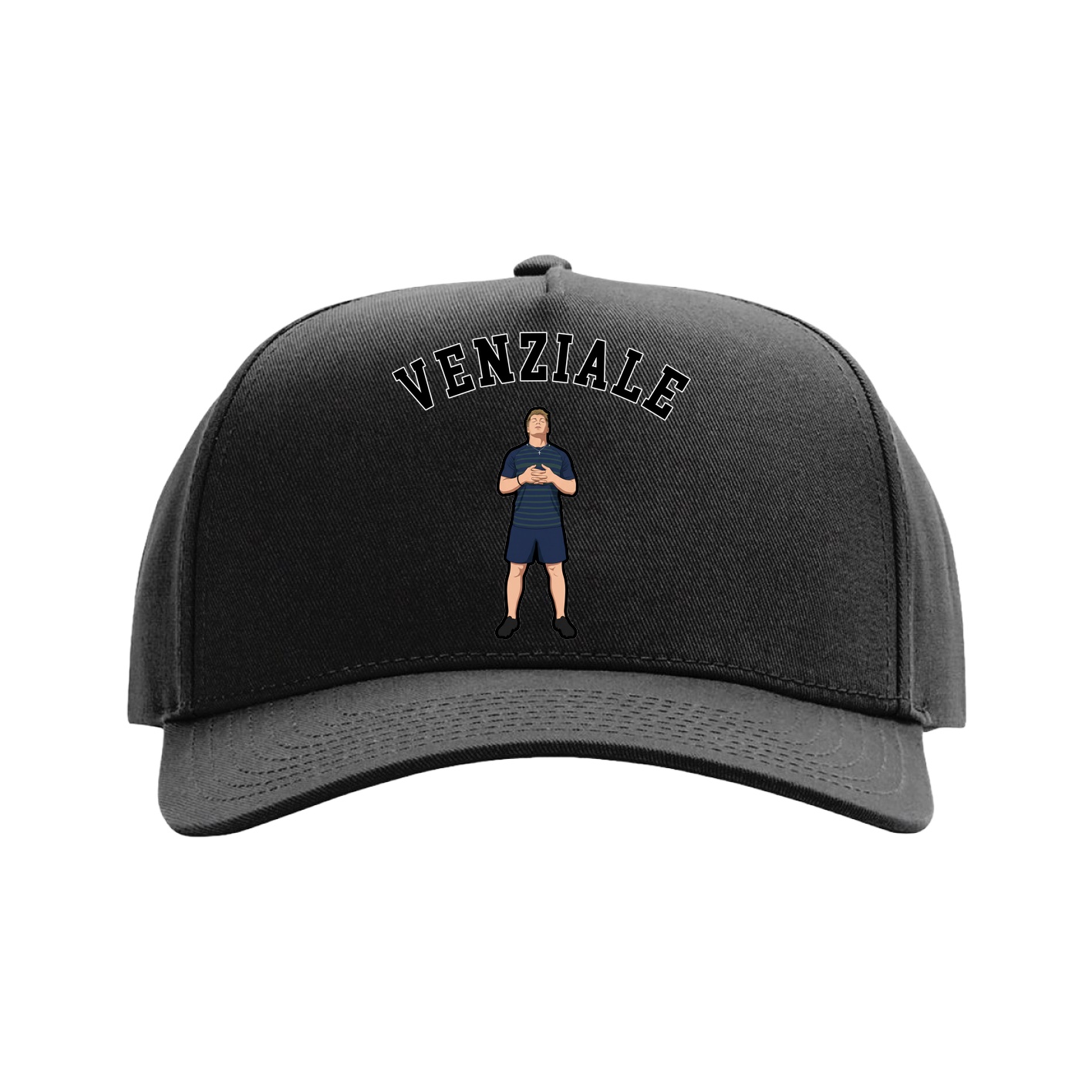 Full Fabric Five-Panel Champ Cap — Shirsey Arch in Black