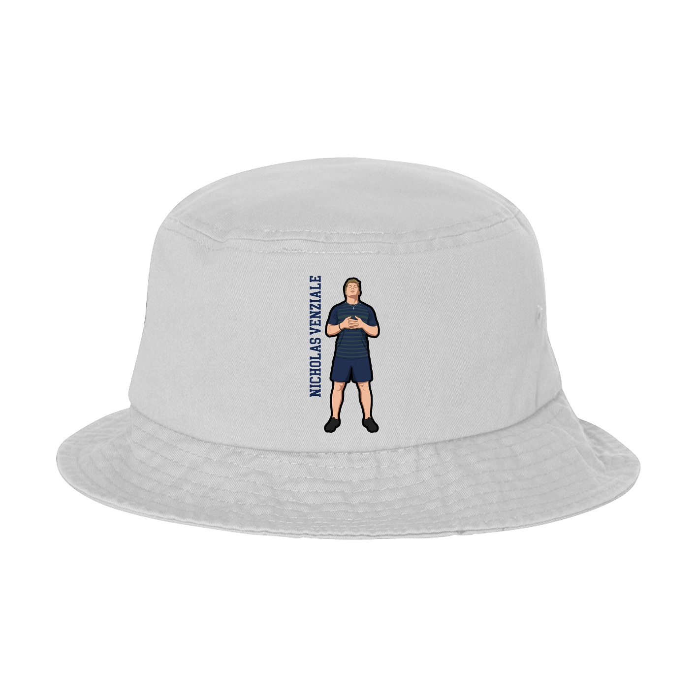 Bucket Cap — Name Vertical in White
