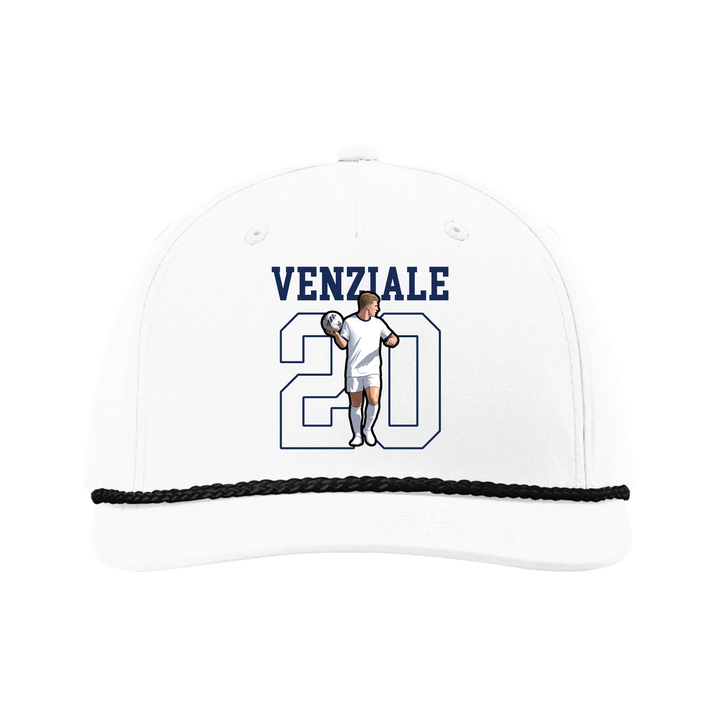 Five-Panel Classic Rope Cap — Shirsey in White