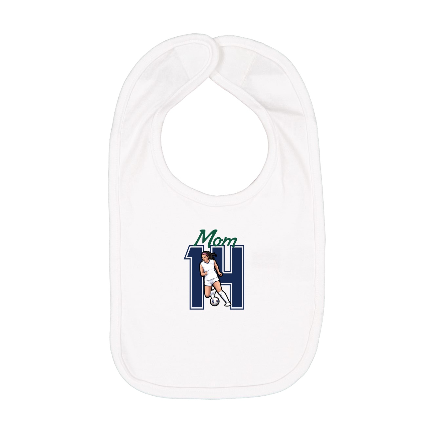 Infant Bib — Mothers Day Shirsey in White