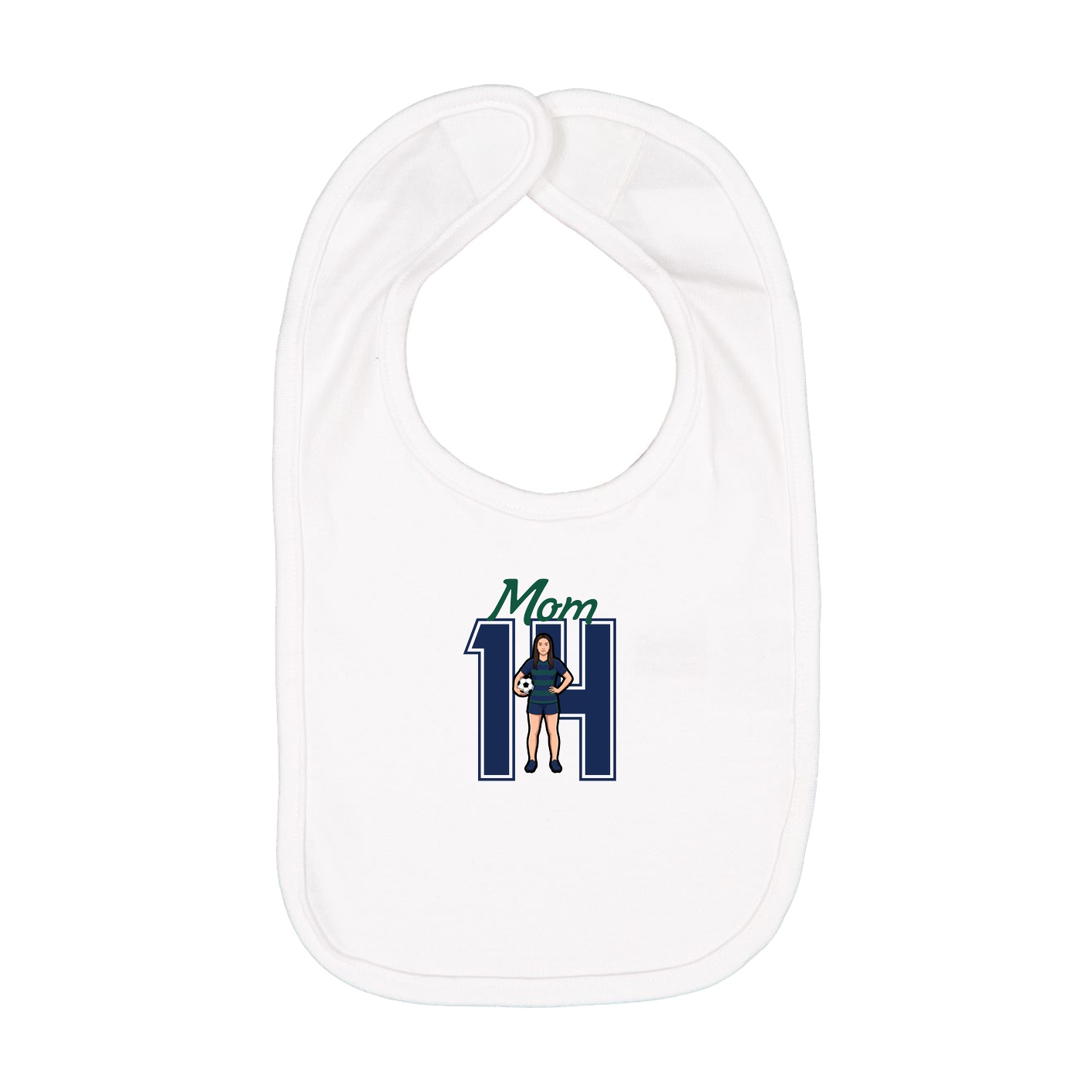 Infant Bib — Mothers Day Shirsey in White