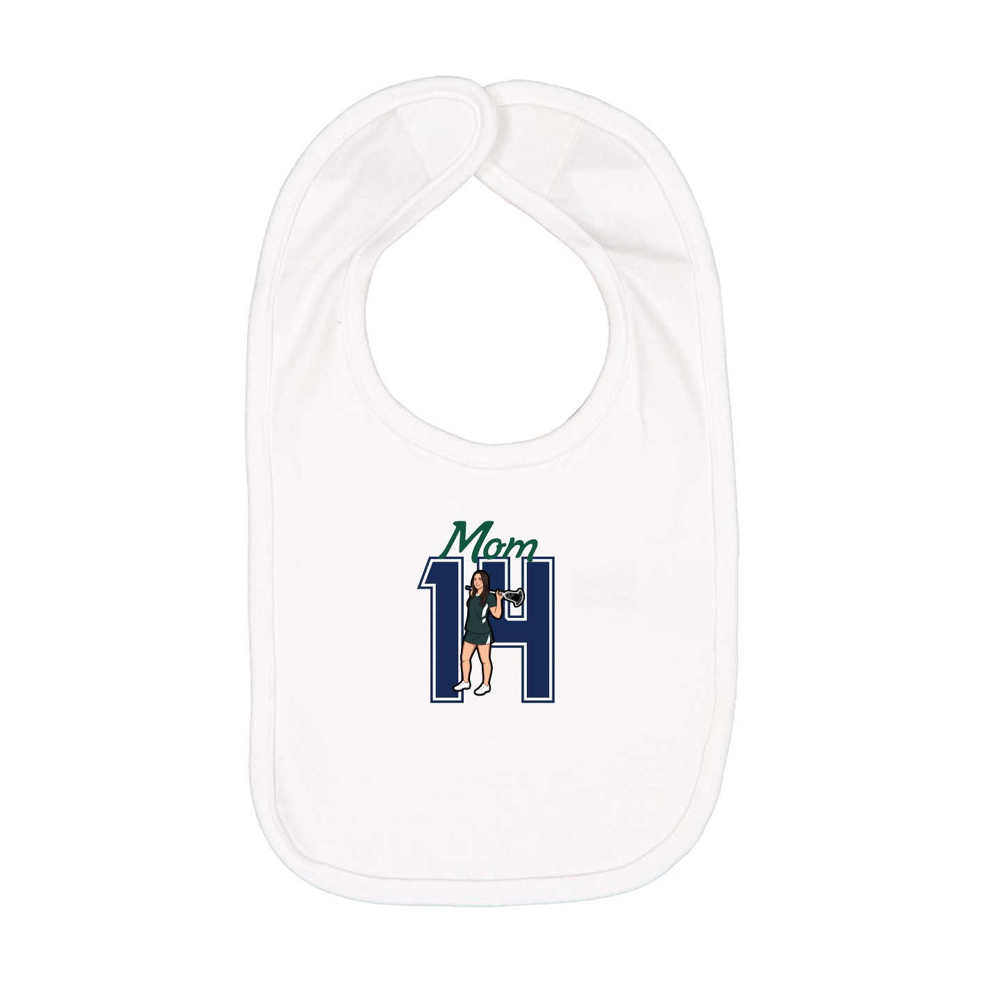 Infant Bib — Mothers Day Shirsey in White