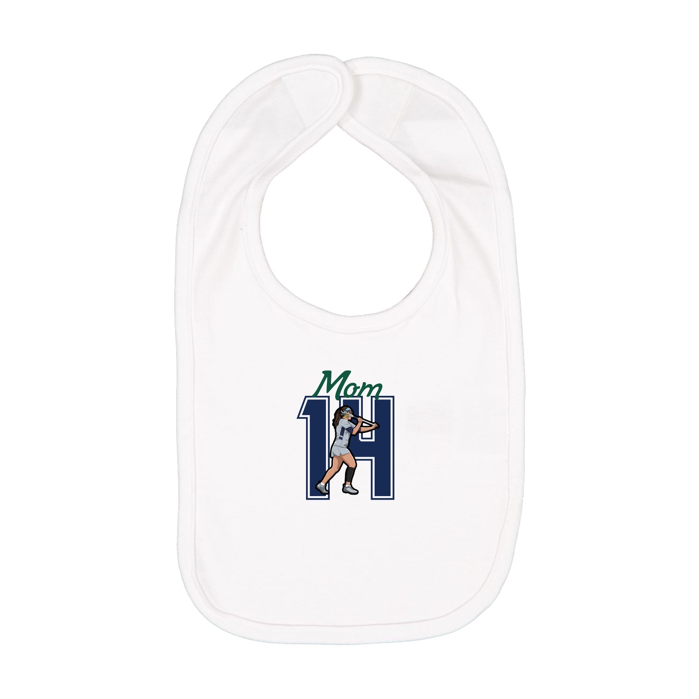 Infant Bib — Mothers Day Shirsey in White