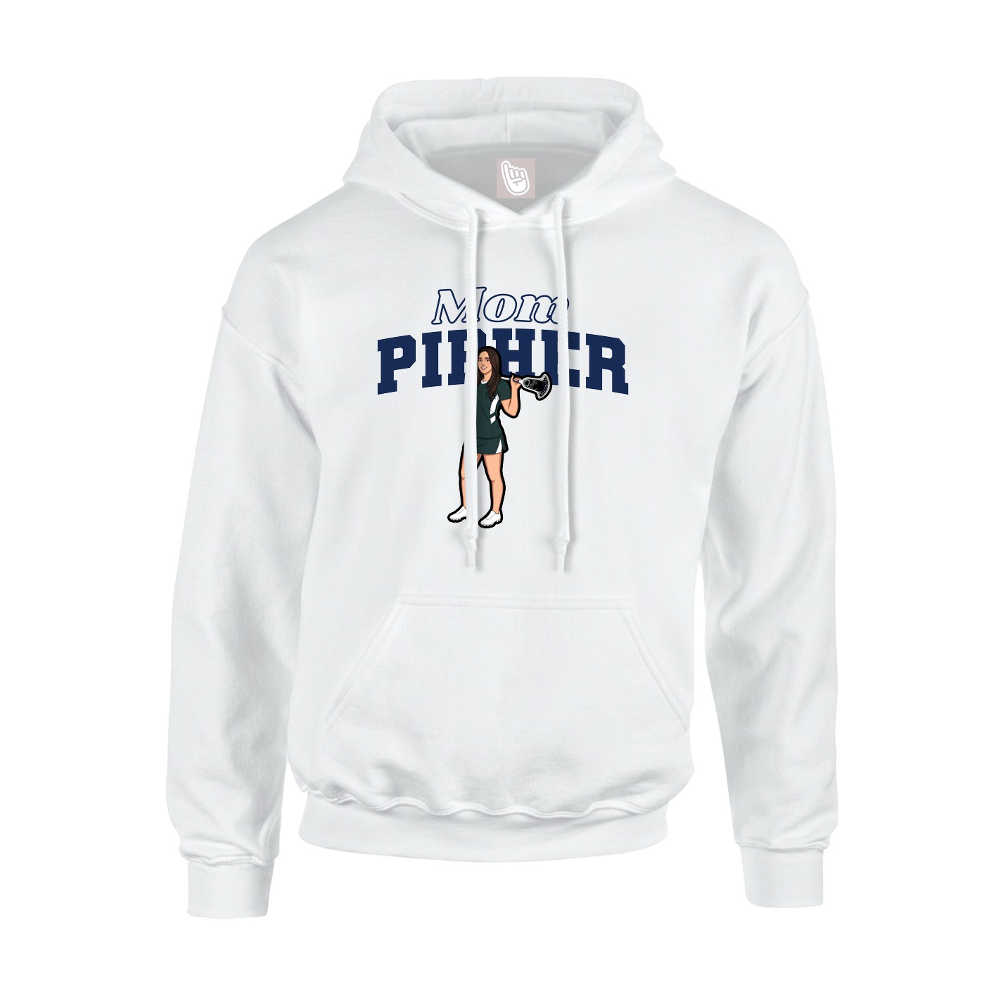 Hoodie — Mothers Day Block in White
