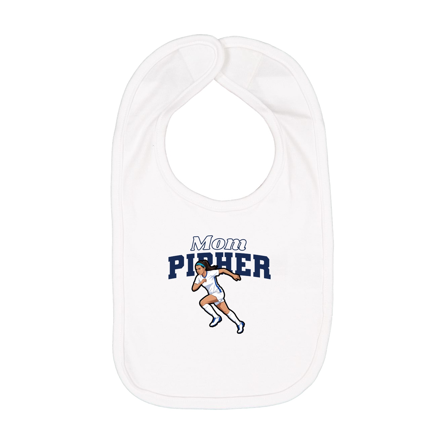 Infant Bib — Mothers Day Block in White