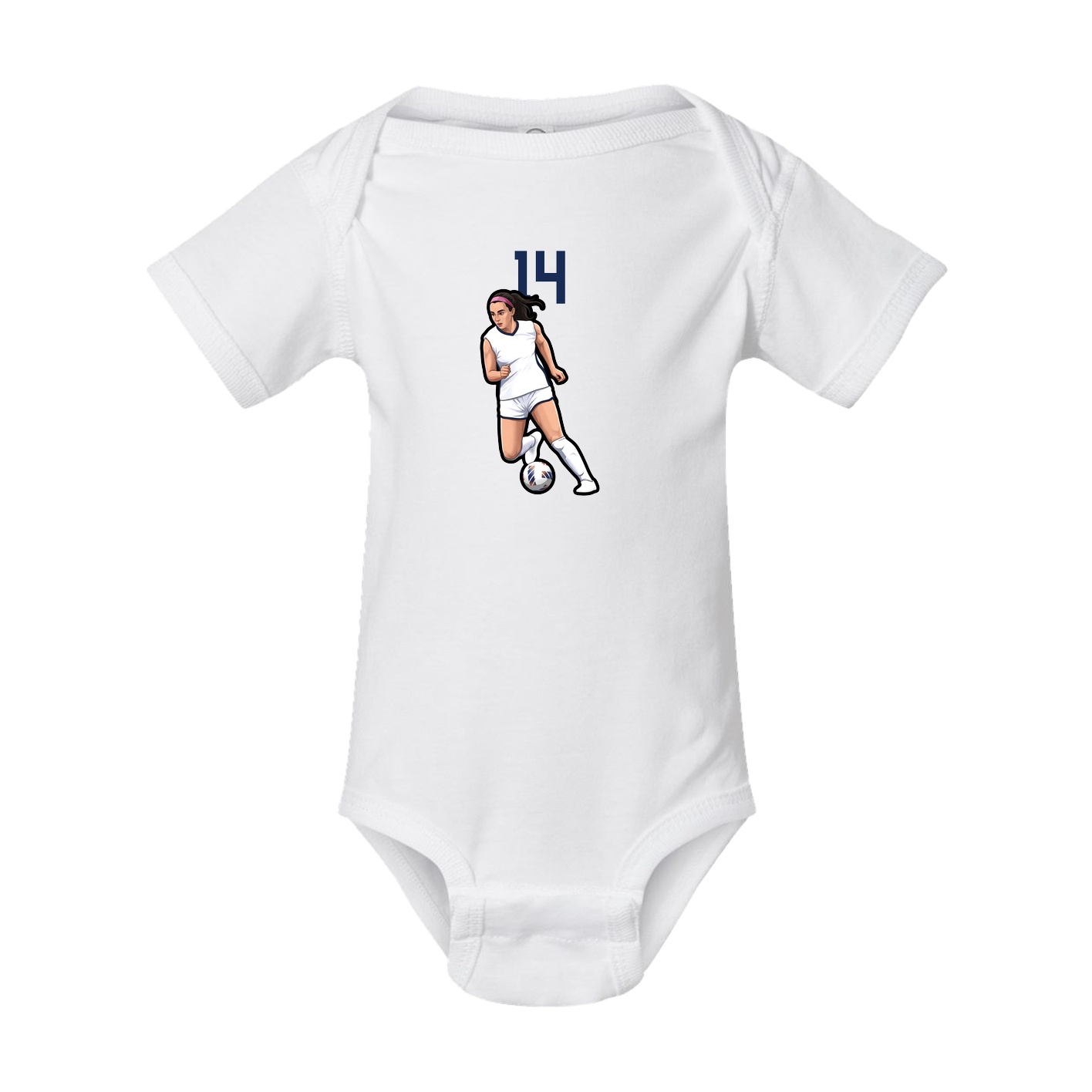 Baby Onesie — Number Top in White