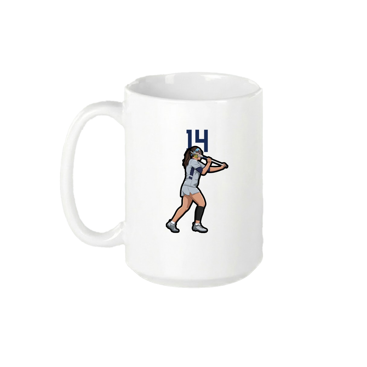 15oz Coffee Mug — Number Top in White