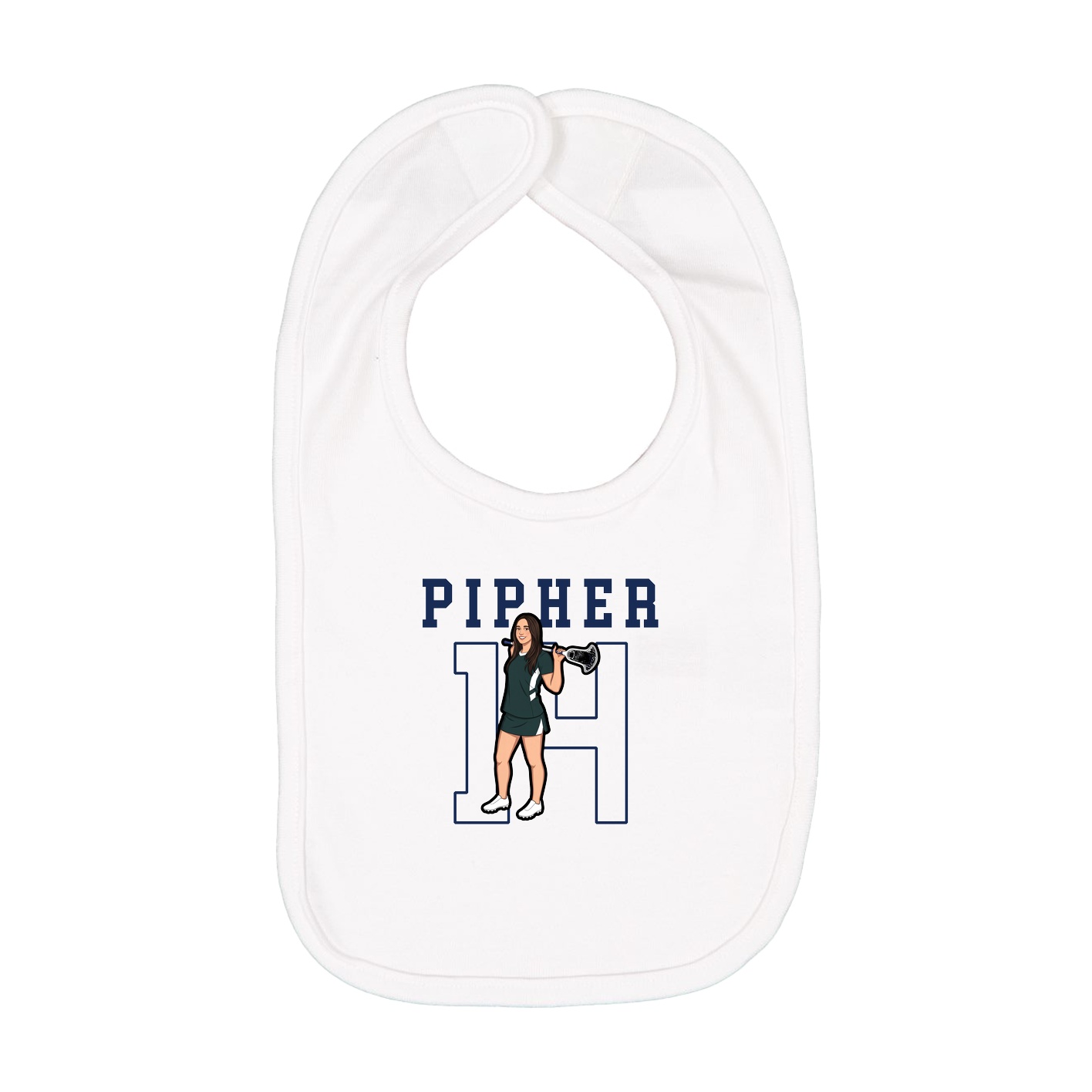 Infant Bib — Shirsey in White