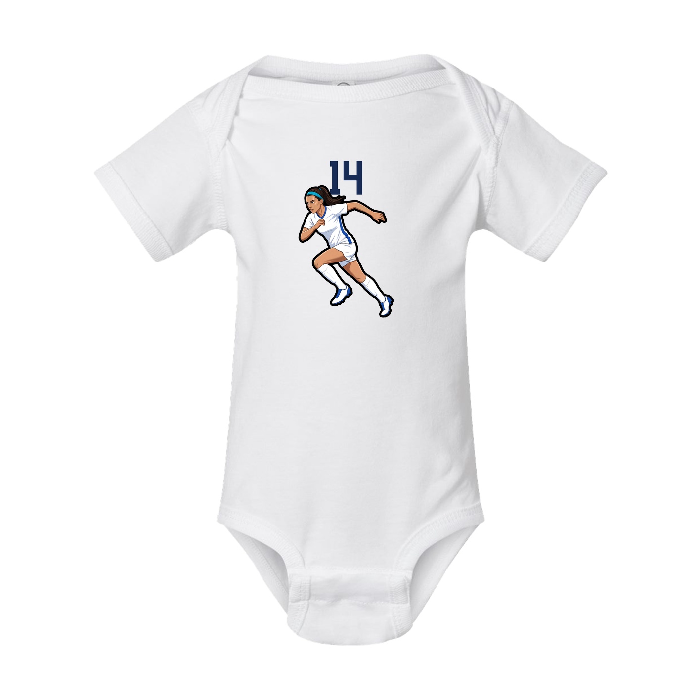 Baby Onesie — Number Top in White