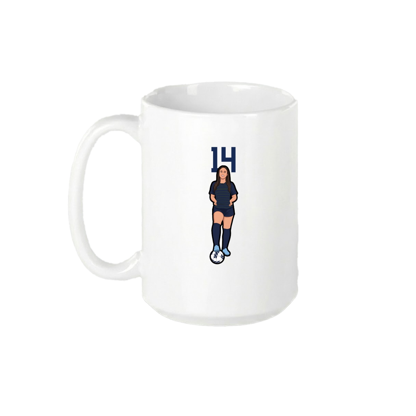 15oz Coffee Mug — Number Top in White