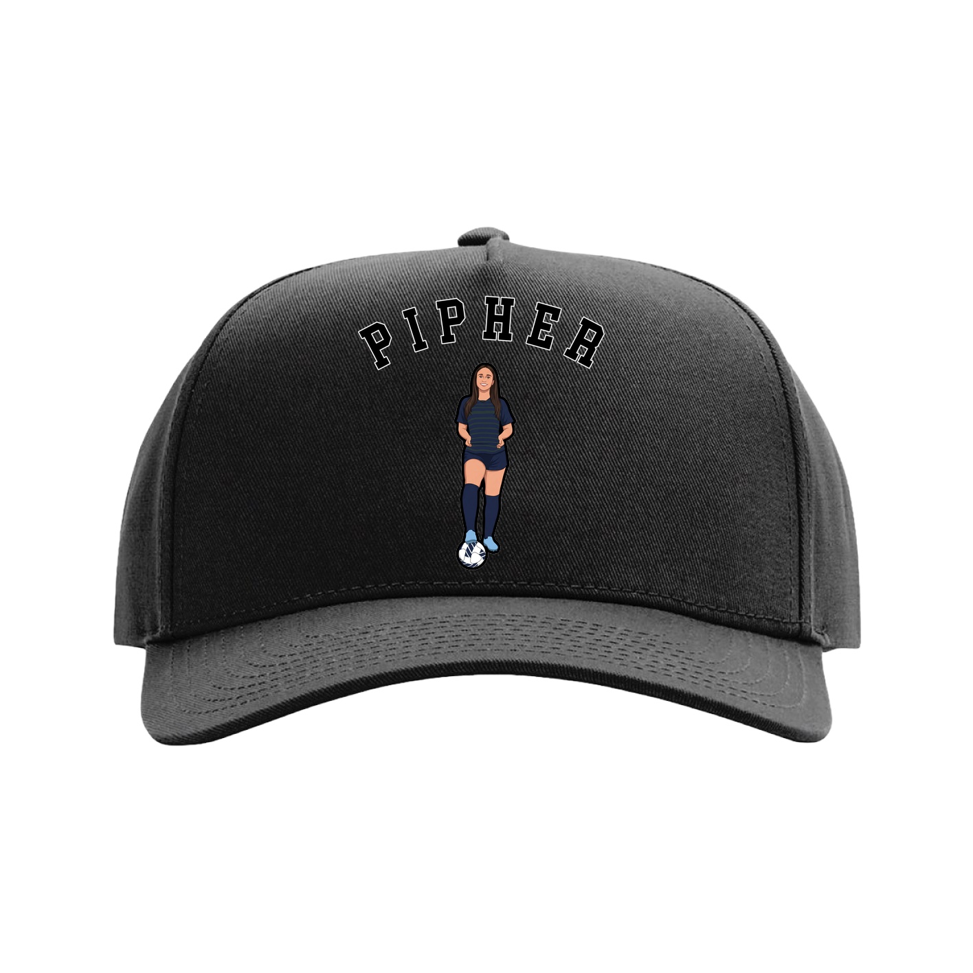 Full Fabric Five-Panel Champ Cap — Shirsey Arch in Black