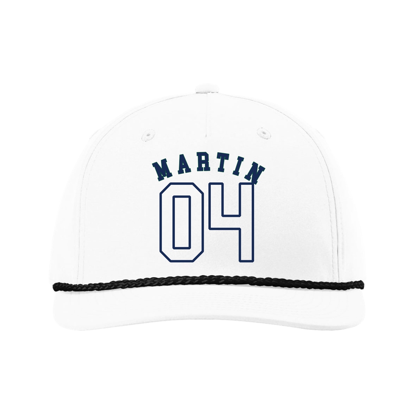 Five-Panel Classic Rope Cap — Shirsey Arch in White