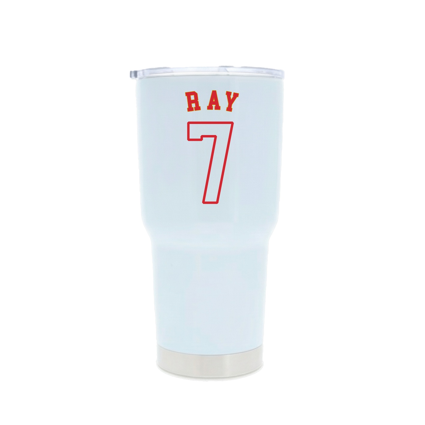 30oz Stainless Steel Tumbler — Shirsey Arch in White
