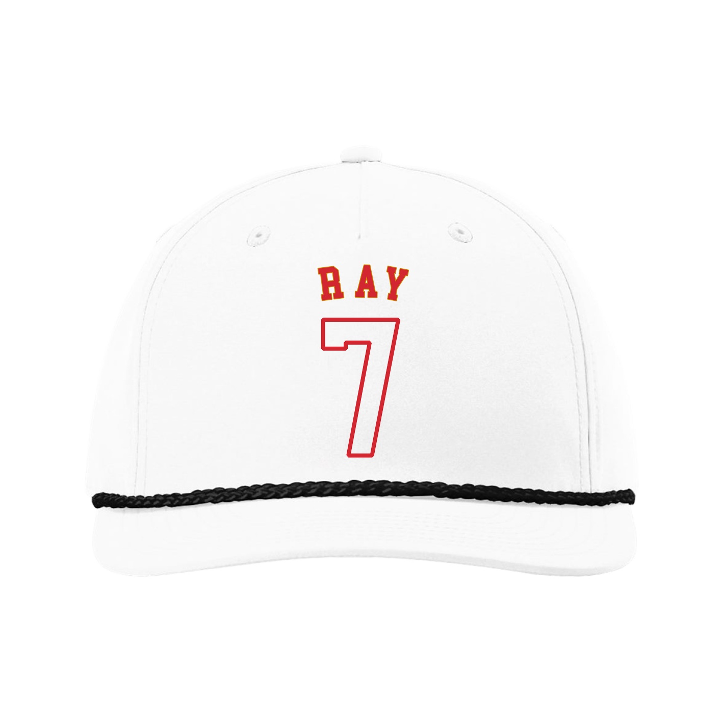 Five-Panel Classic Rope Cap — Shirsey Arch in White