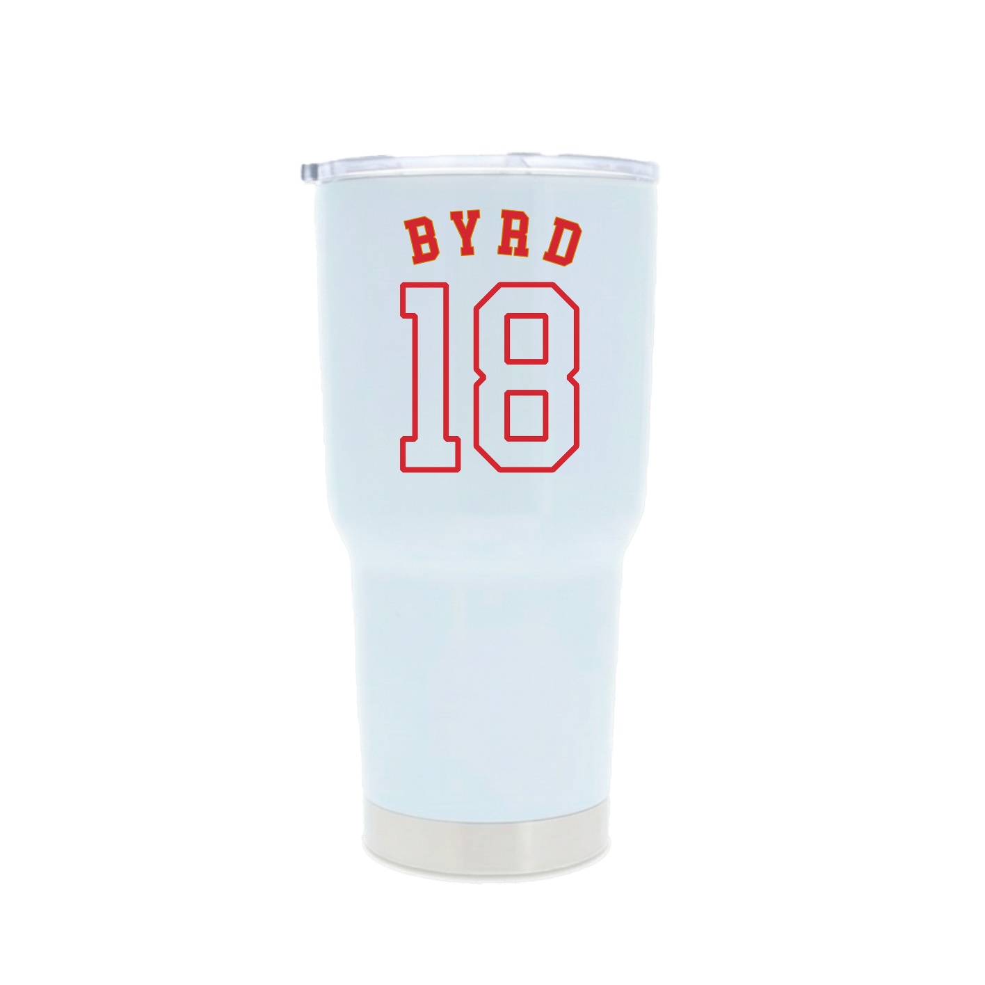 30oz Stainless Steel Tumbler — Shirsey Arch in White