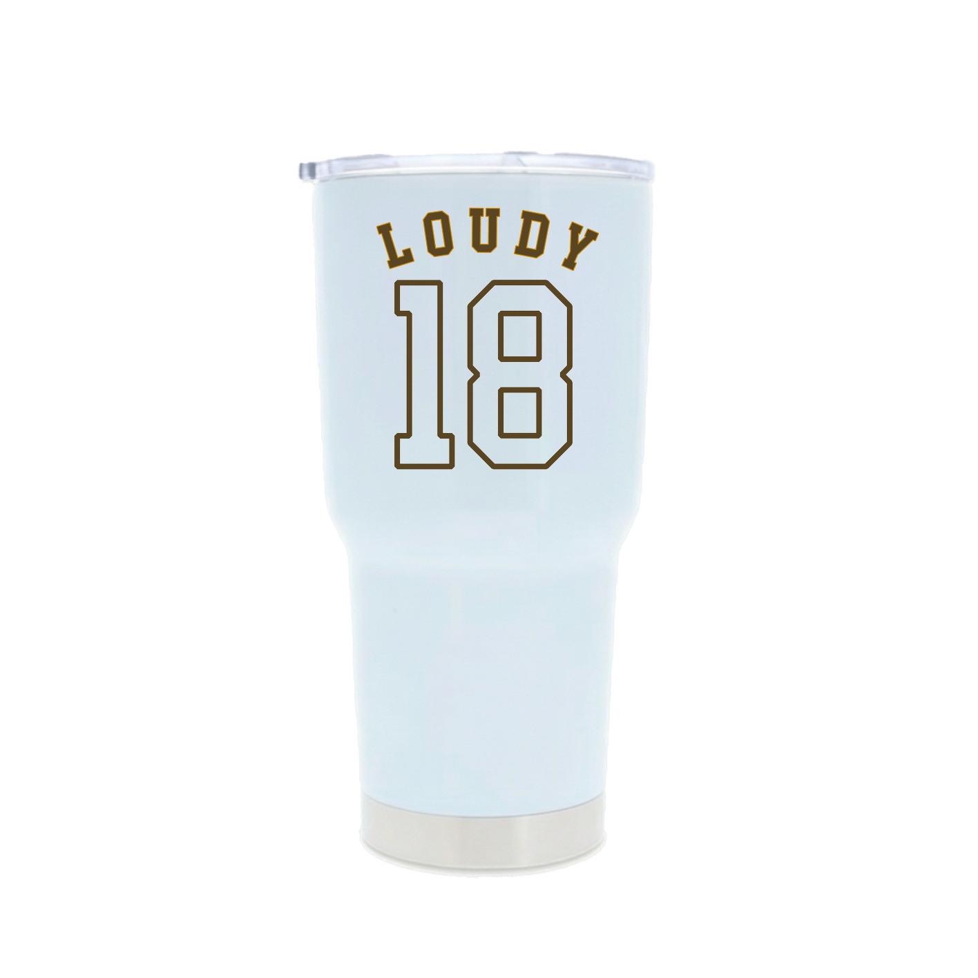 30oz Stainless Steel Tumbler — Shirsey Arch in White