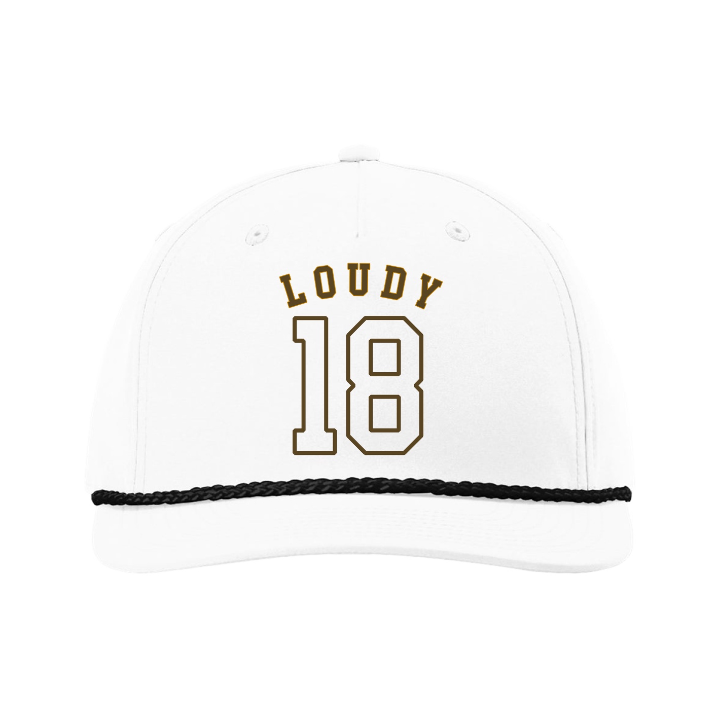 Five-Panel Classic Rope Cap — Shirsey Arch in White