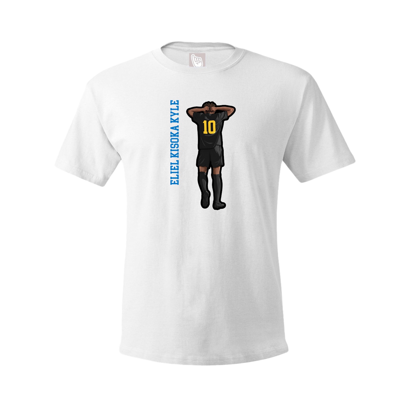 Youth Tee — Name Vertical in White