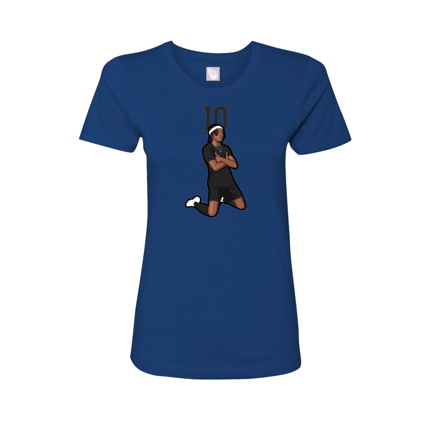 Womens Tee — Number Top in Royal