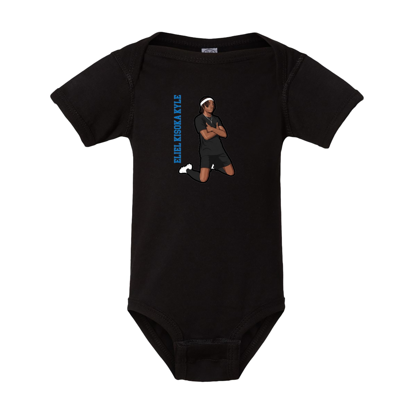 Baby Onesie — Name Vertical in Black