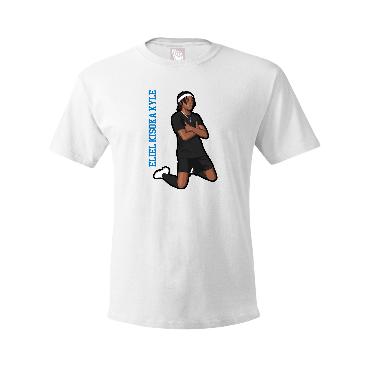 Tee — Name Vertical in White