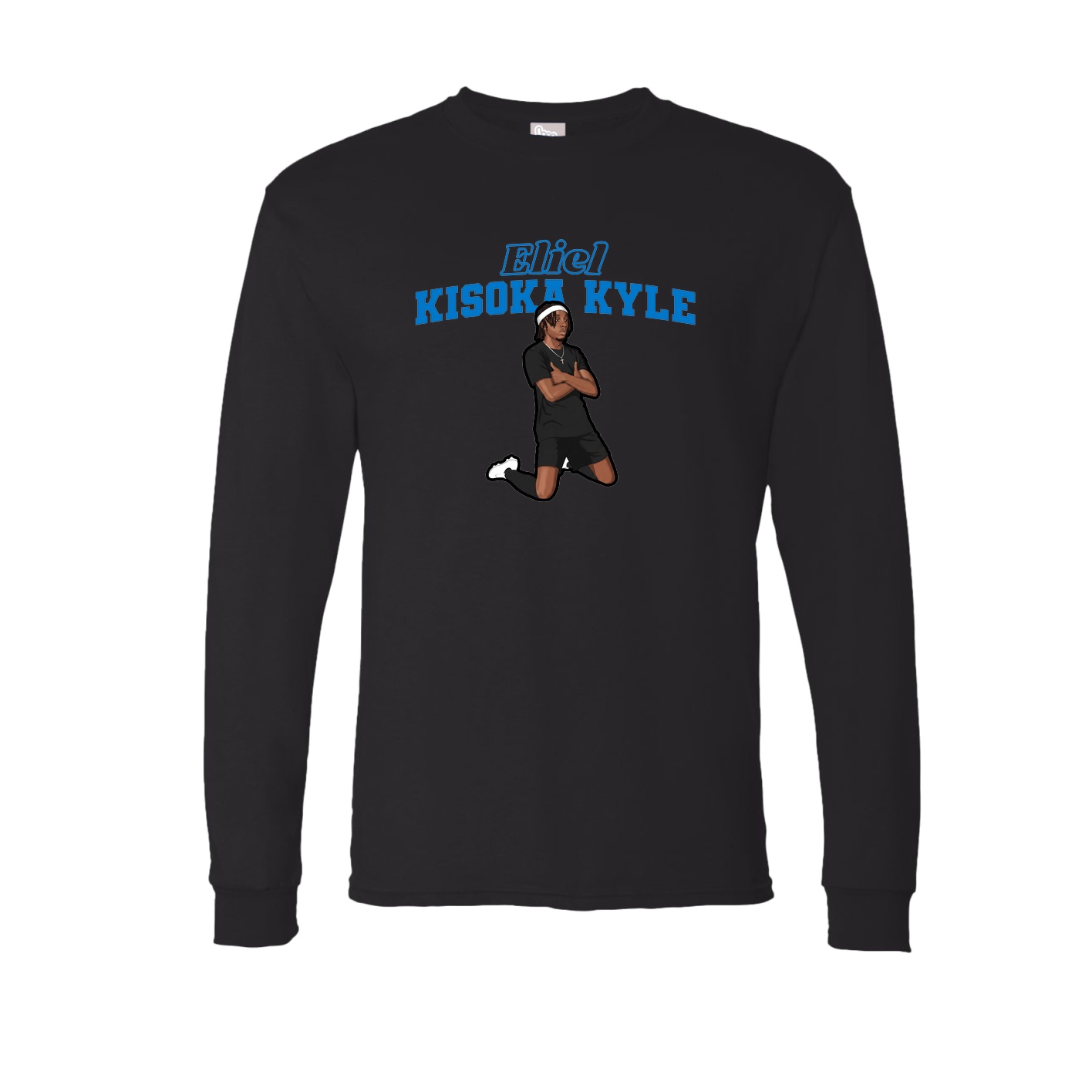 Long Sleeve Tee — Name Arch in Black
