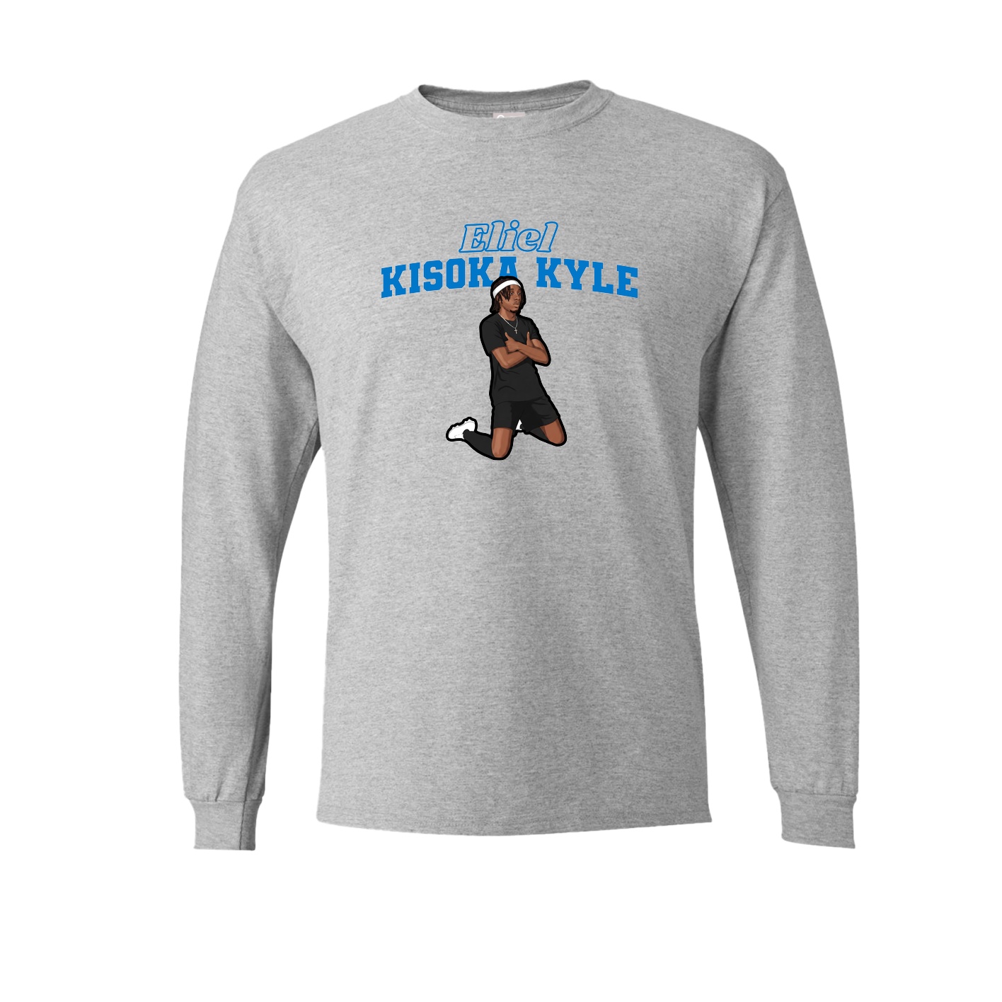 Long Sleeve Tee — Name Arch in Grey