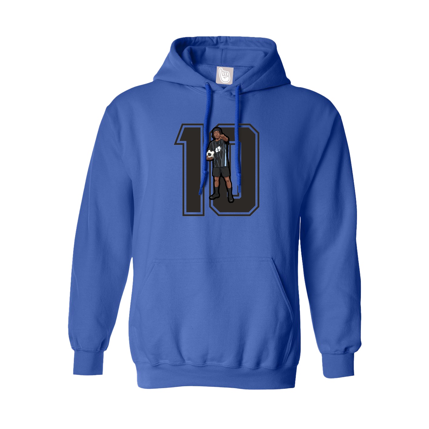 Hoodie — Number in Royal