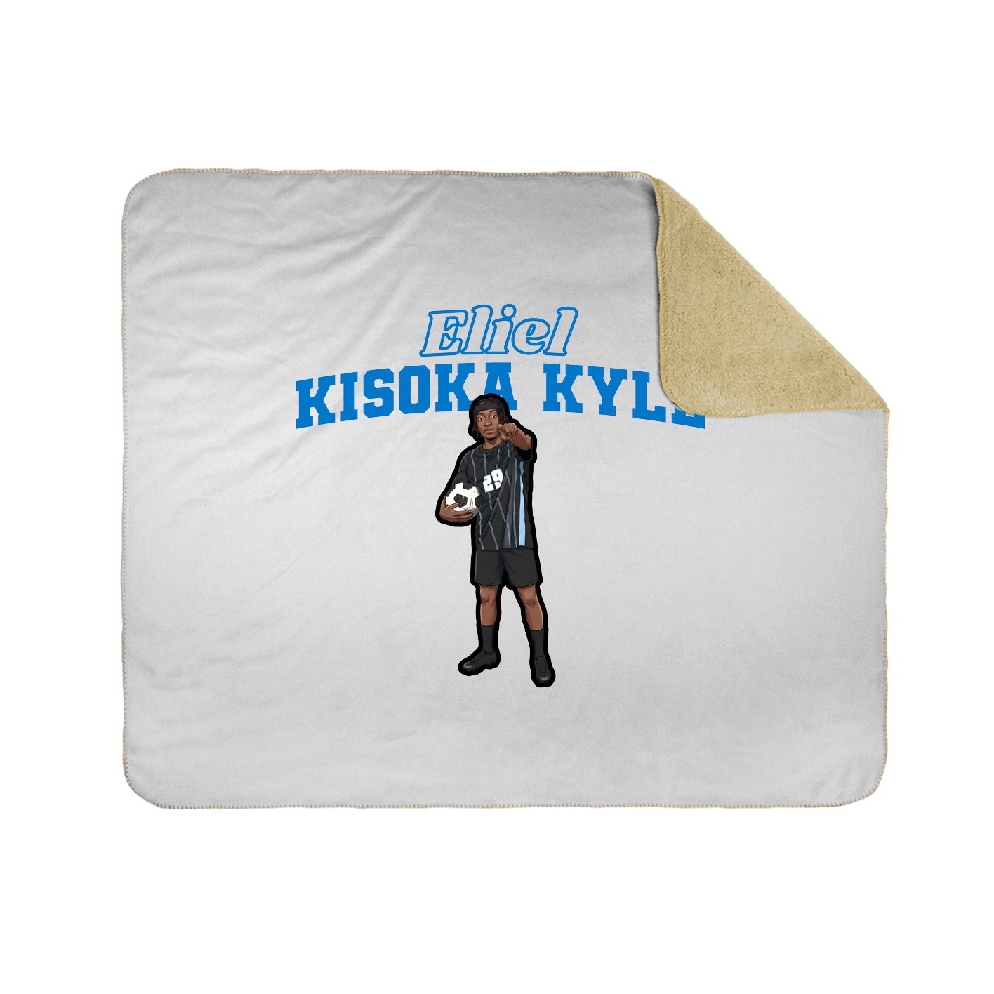 Throw Blanket — Name Arch in White